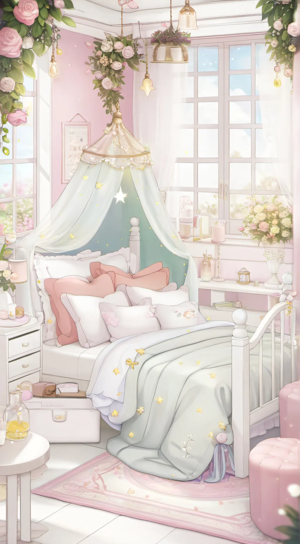 ai character: MHA sleepover background