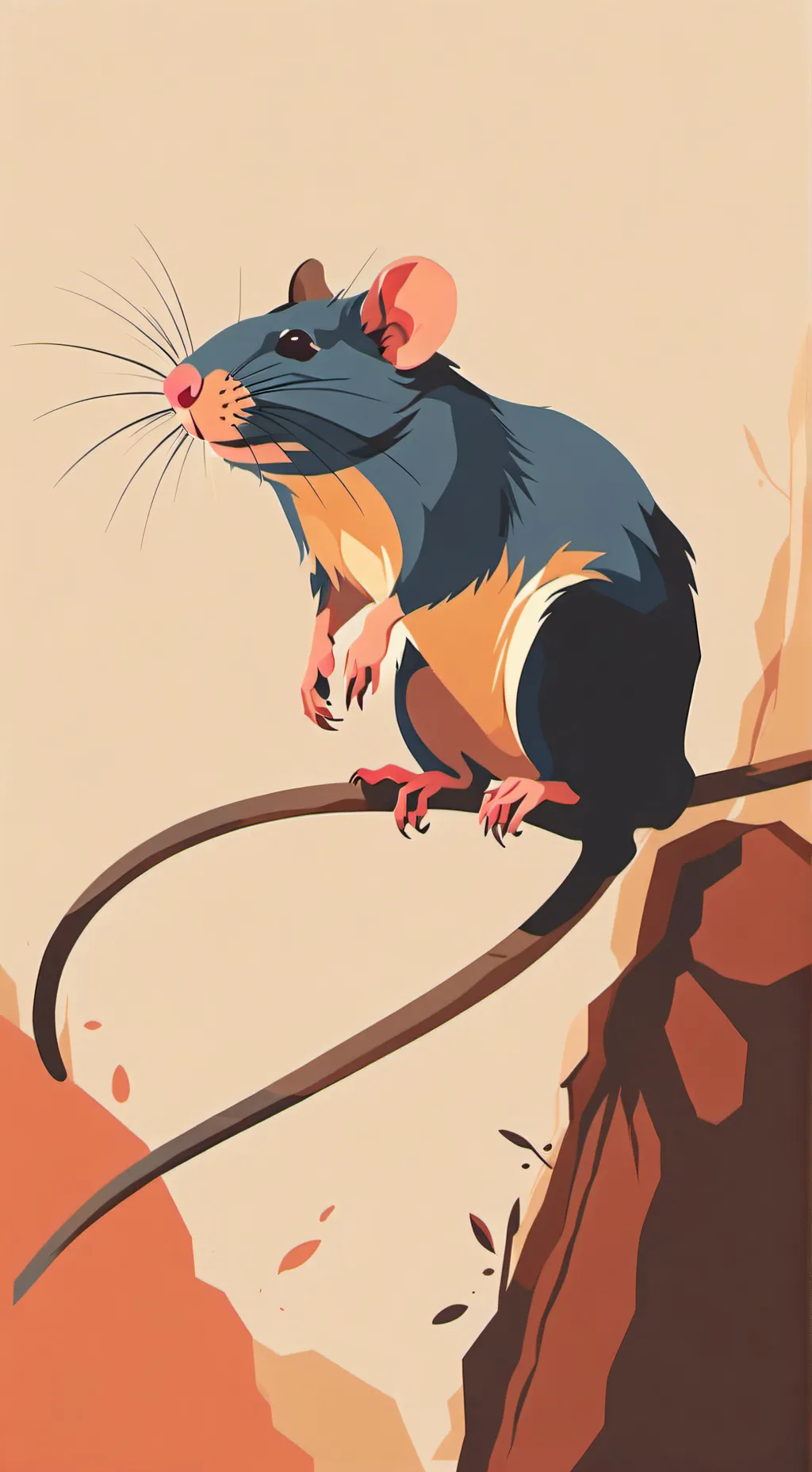 ai character: Crisp rat background