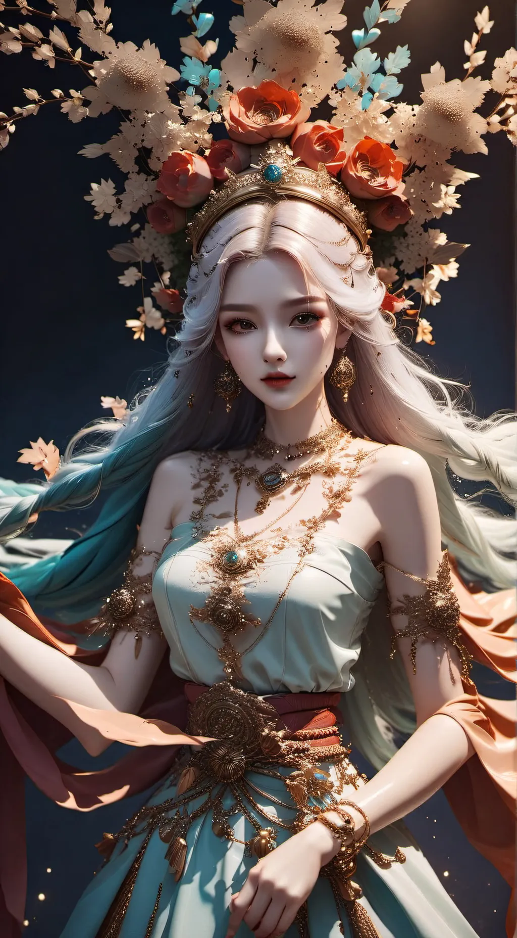 ai character: words and tickling background