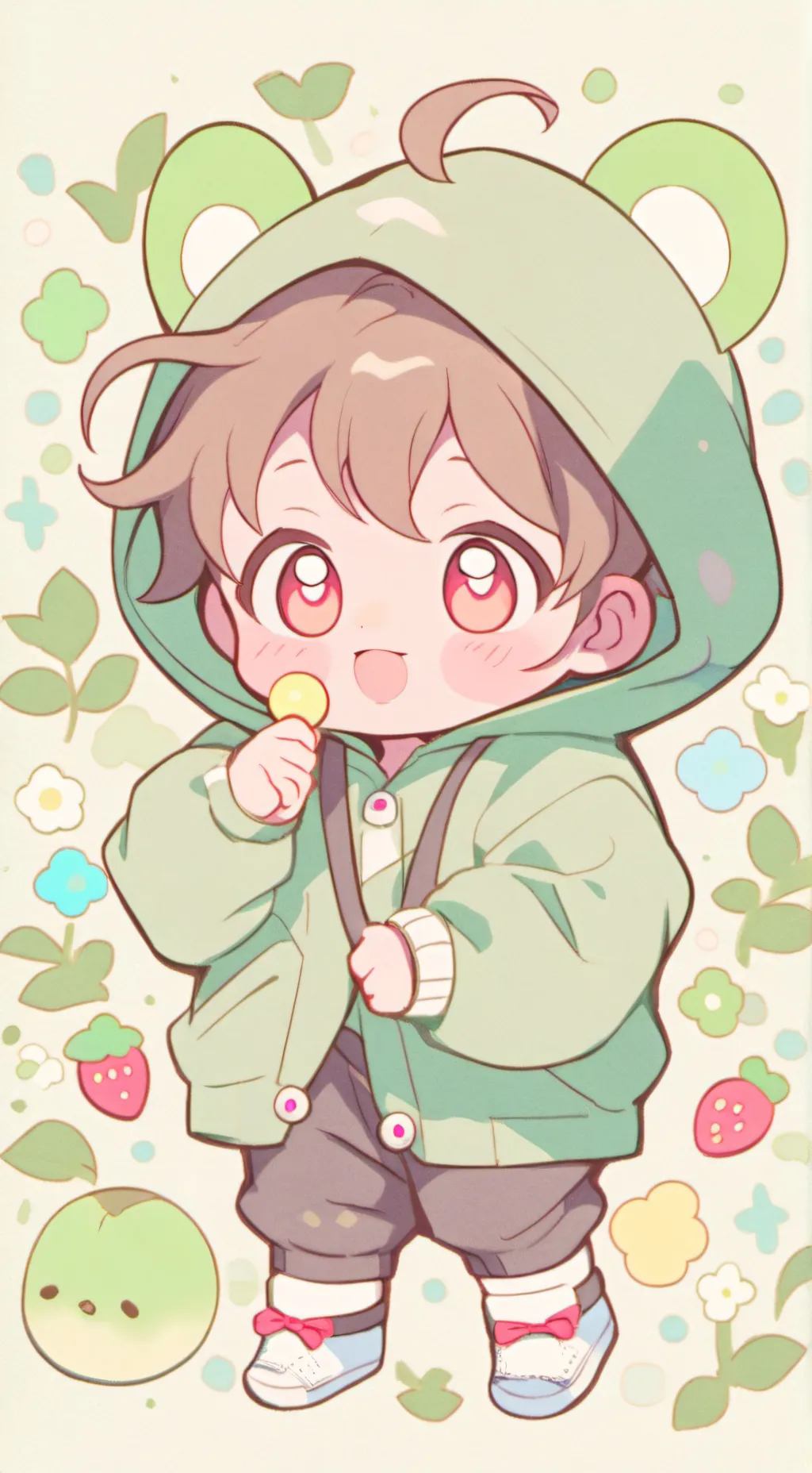 ai character: A baby background