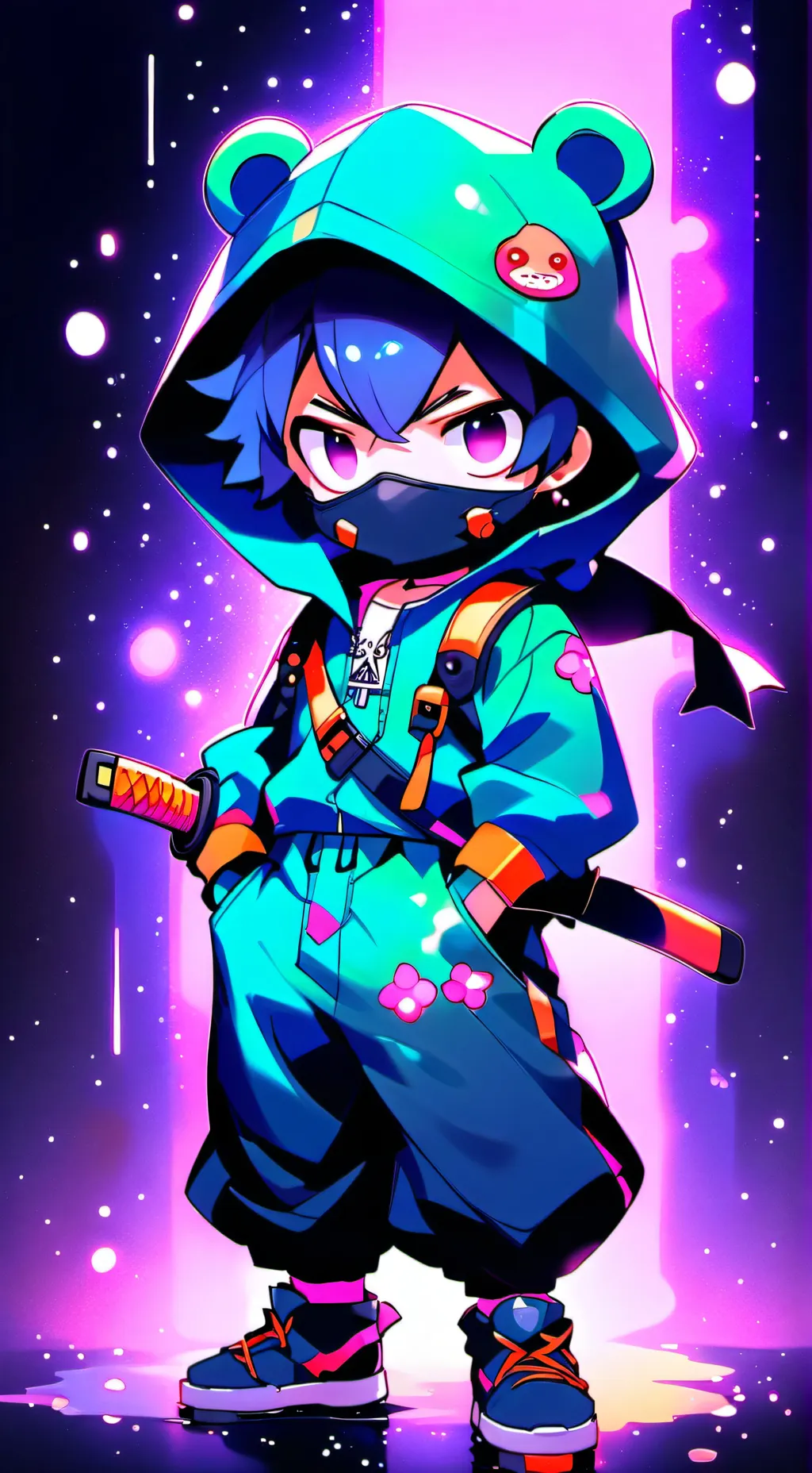 ai character: FPE ninja Kidz background
