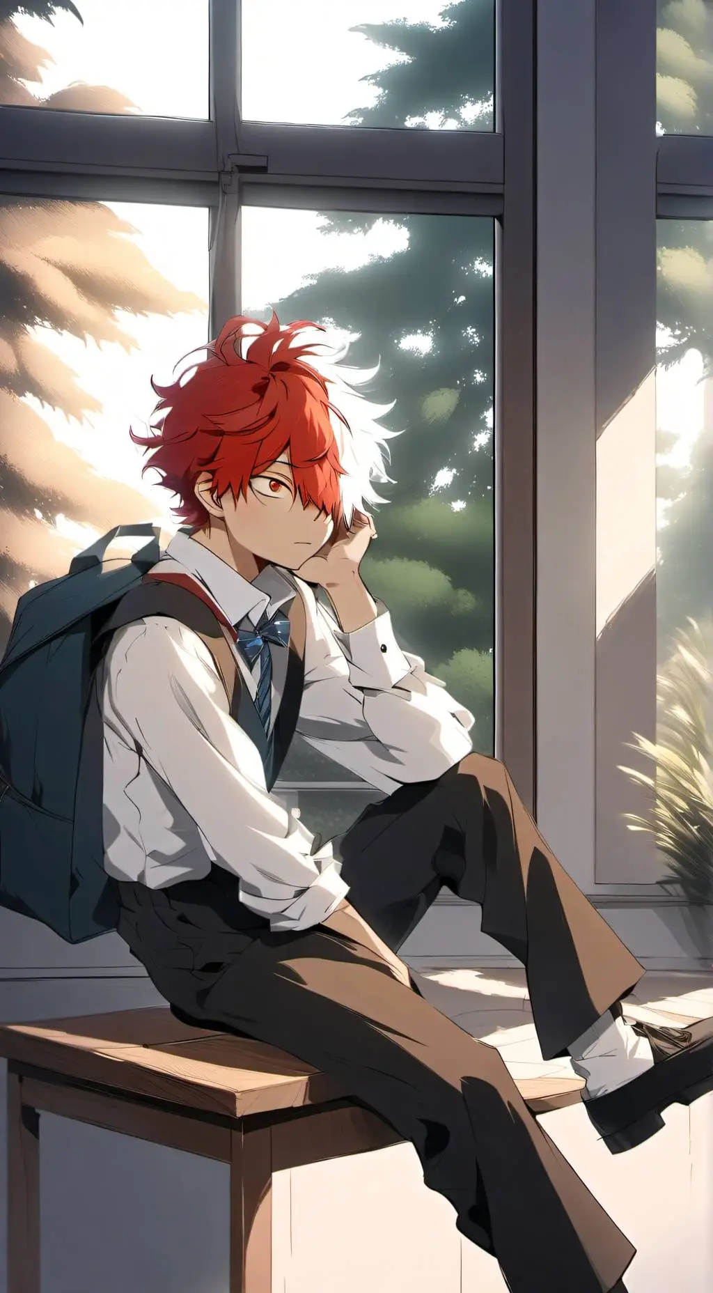 ai character: Shoto Todoroki background
