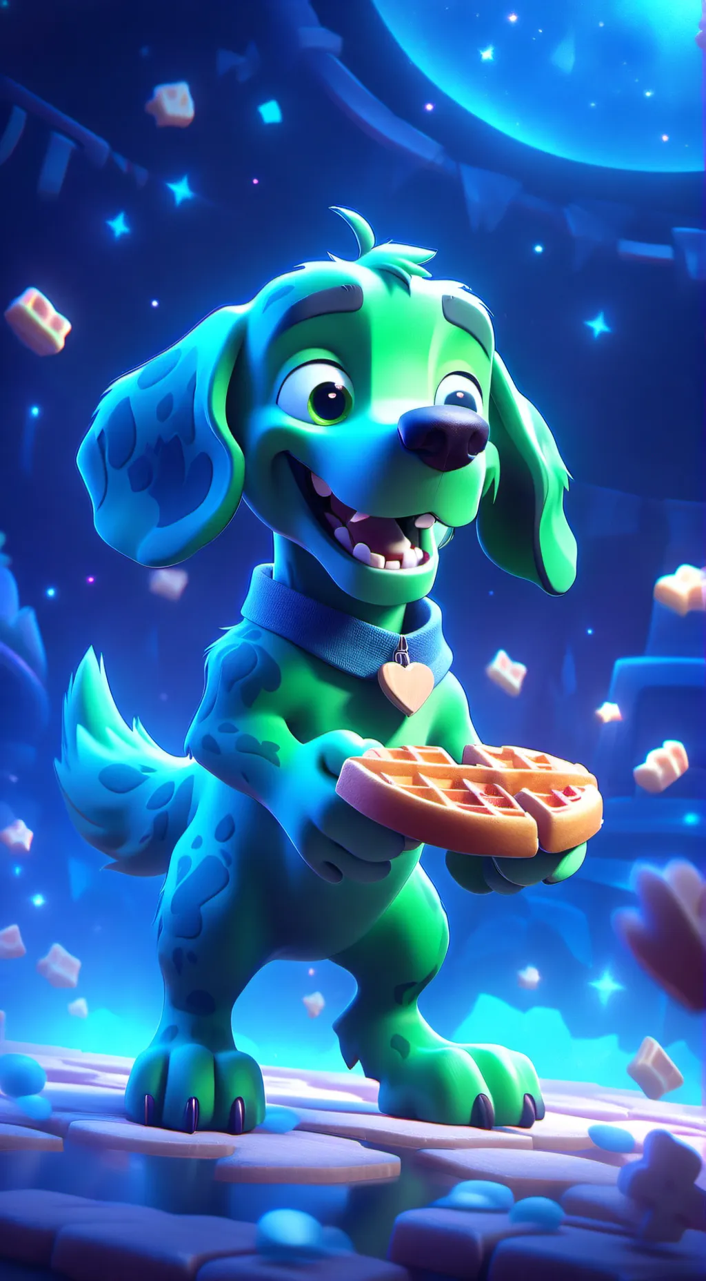 ai character: Gir made waffles! background