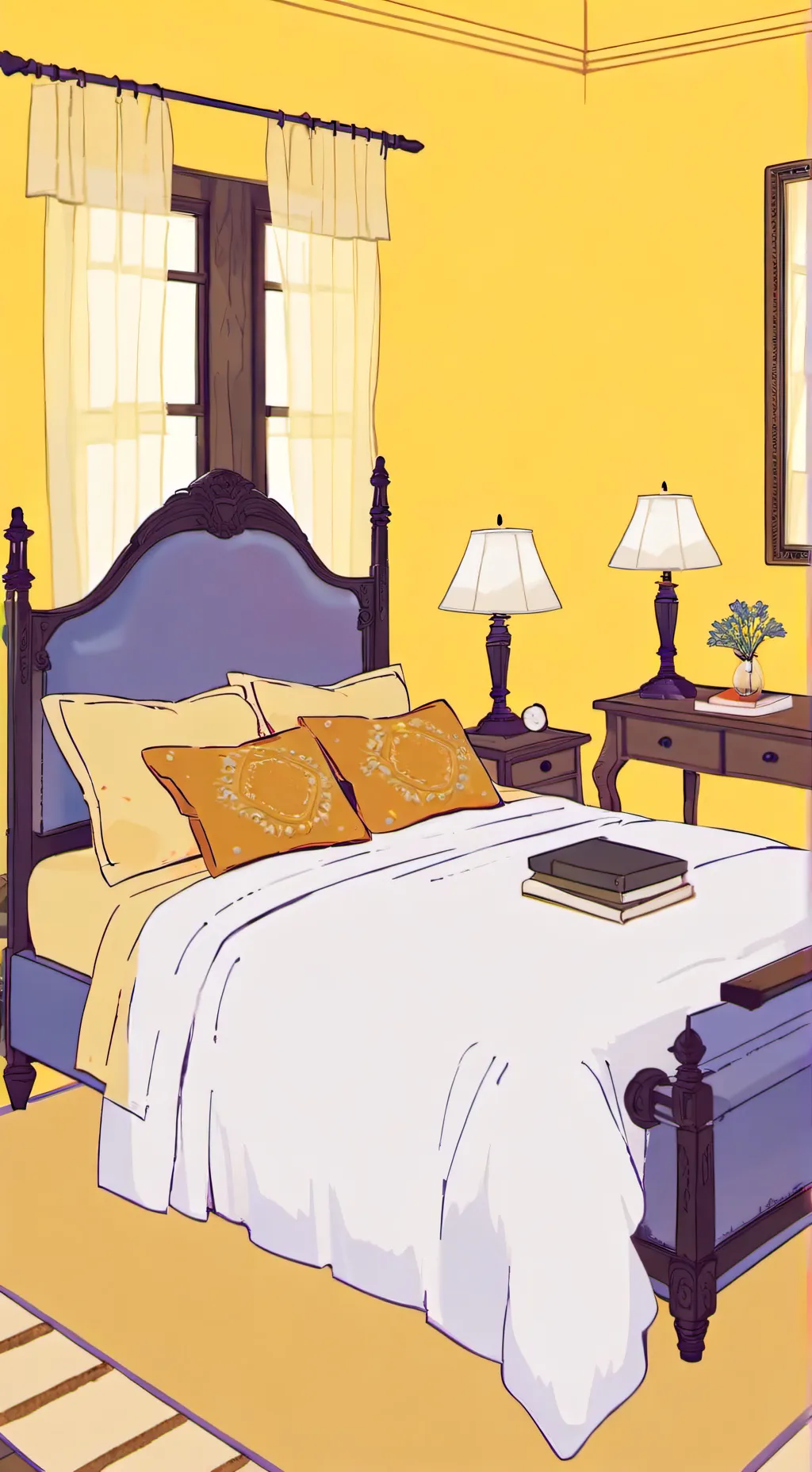 ai character: bed background
