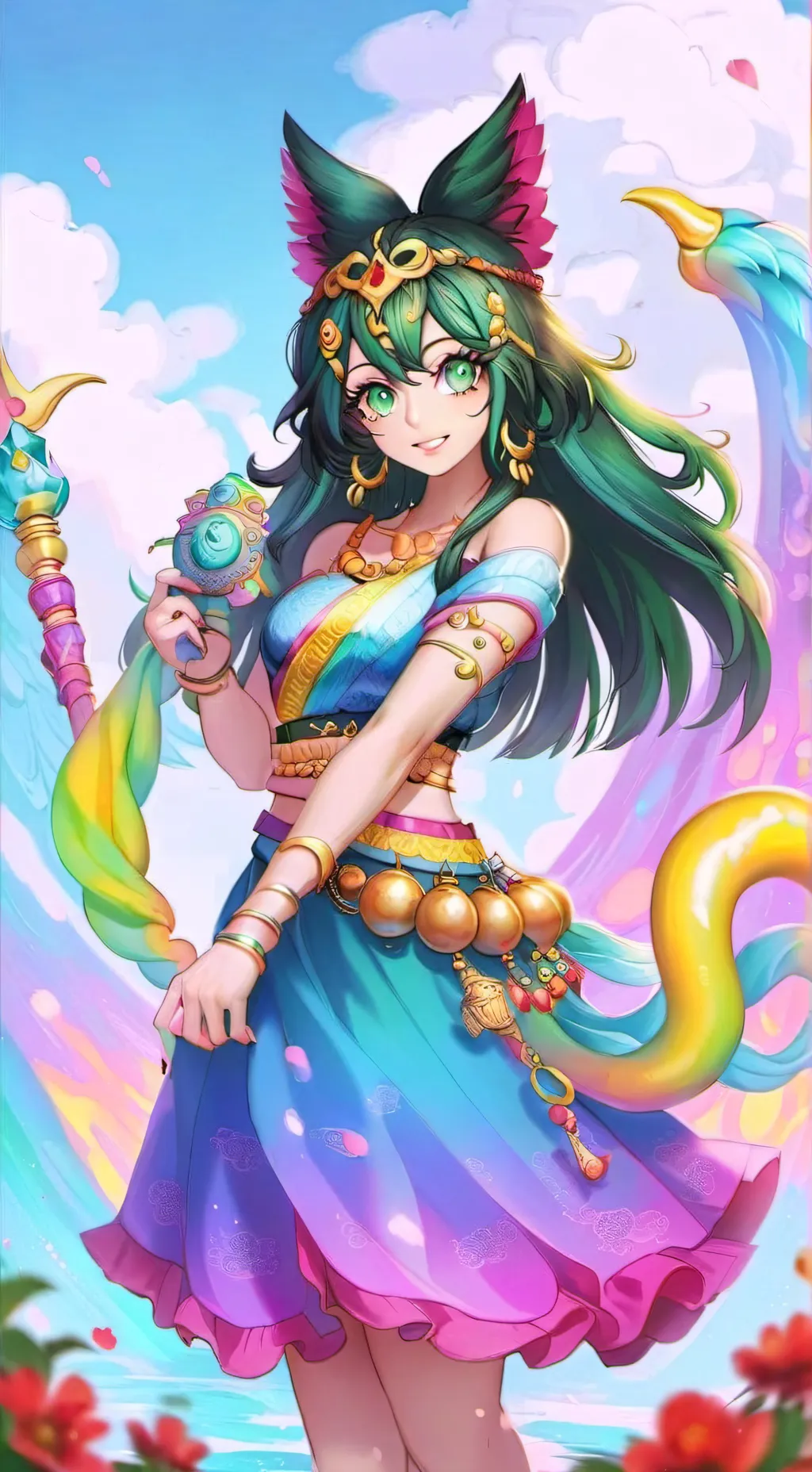 ai character: Scarlet background