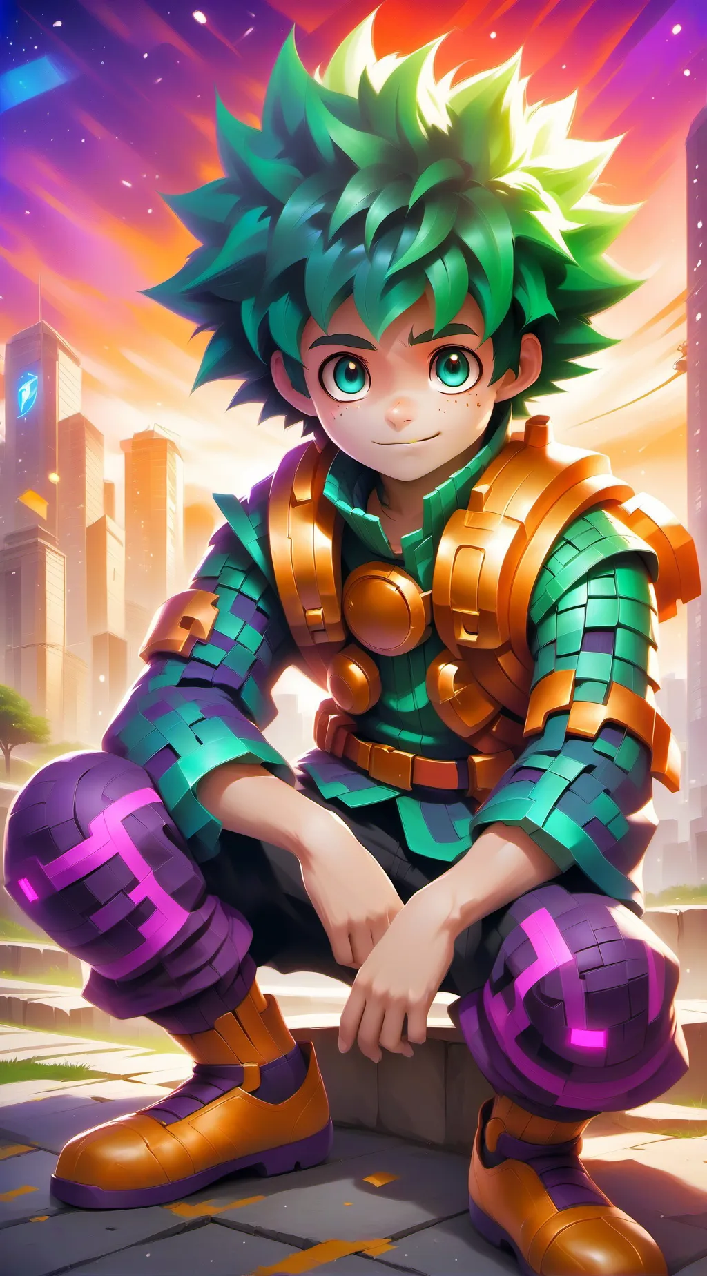 ai character: izuku deku background