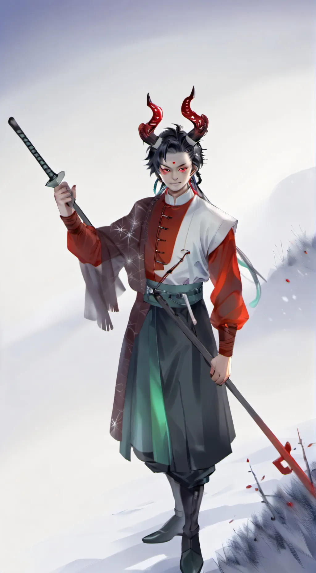 ai character: Christmas DS background