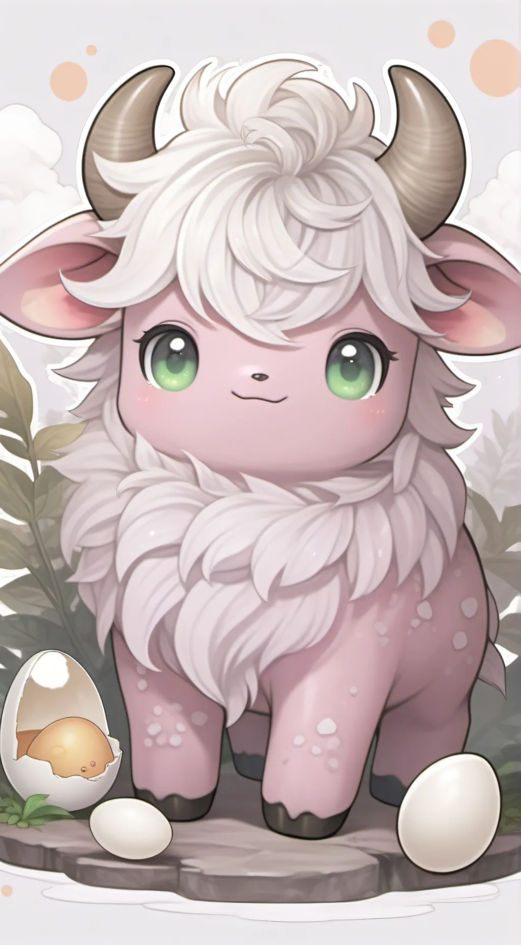 ai character: Fire Fluffalo background