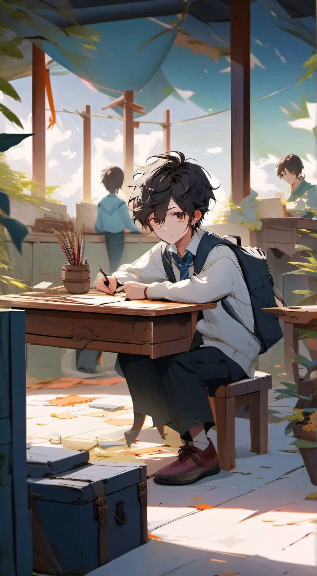 ai character: CH school  background