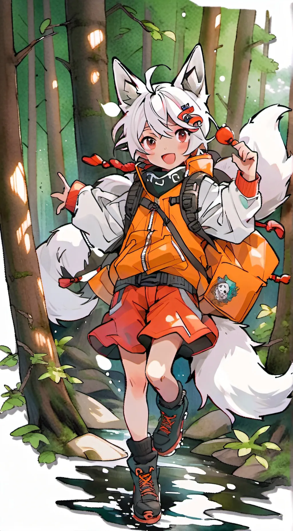 ai character: amber background