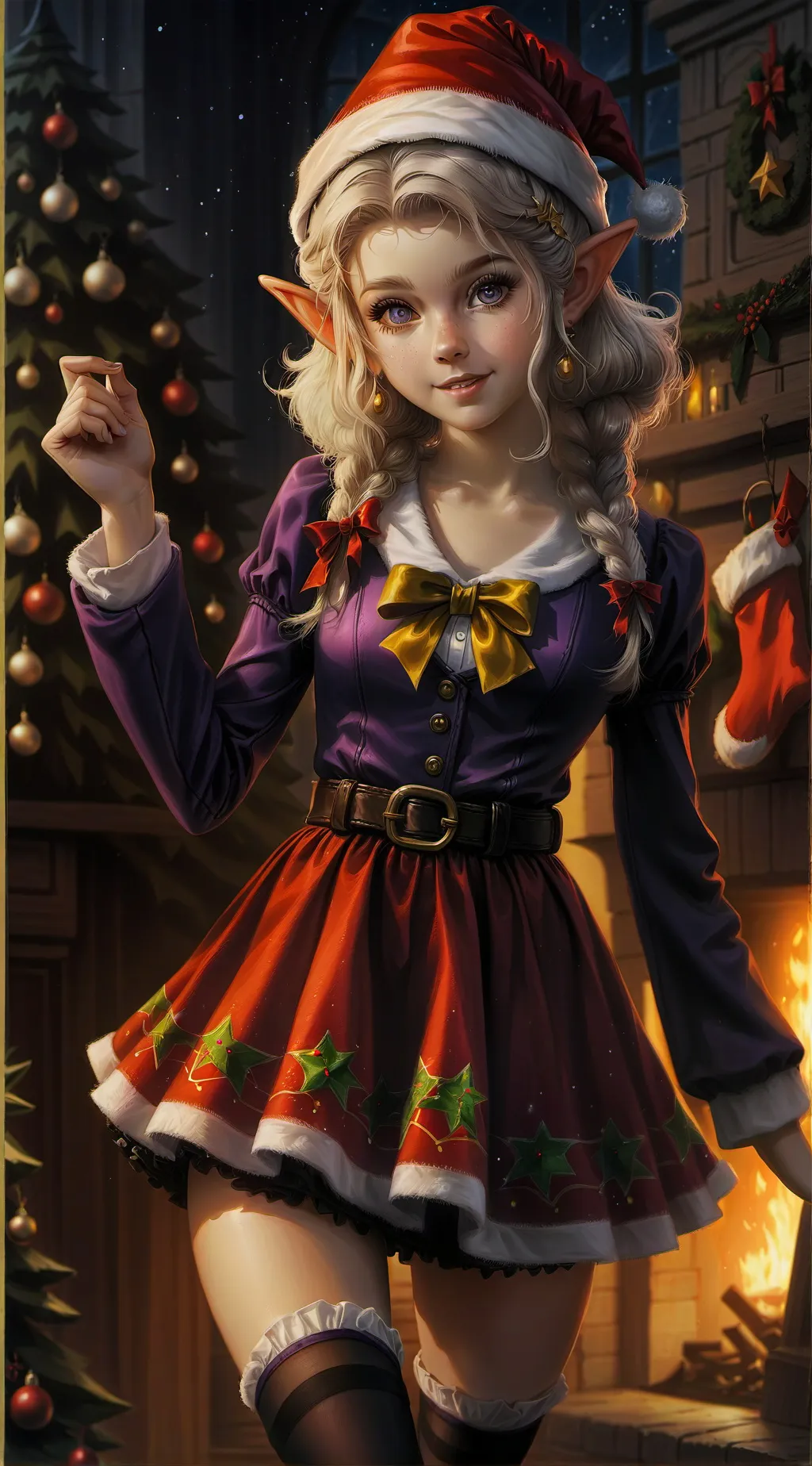 ai character: Kris (xmas elf) background
