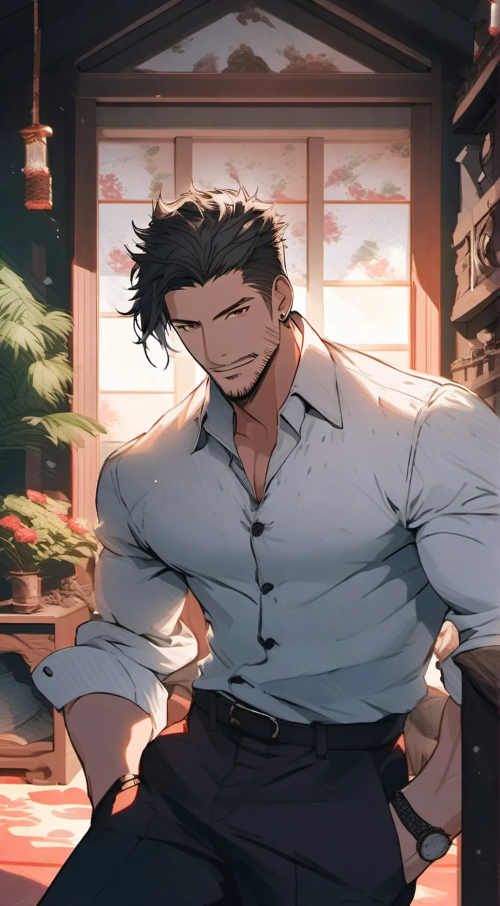 ai character: Daddy Halfin background