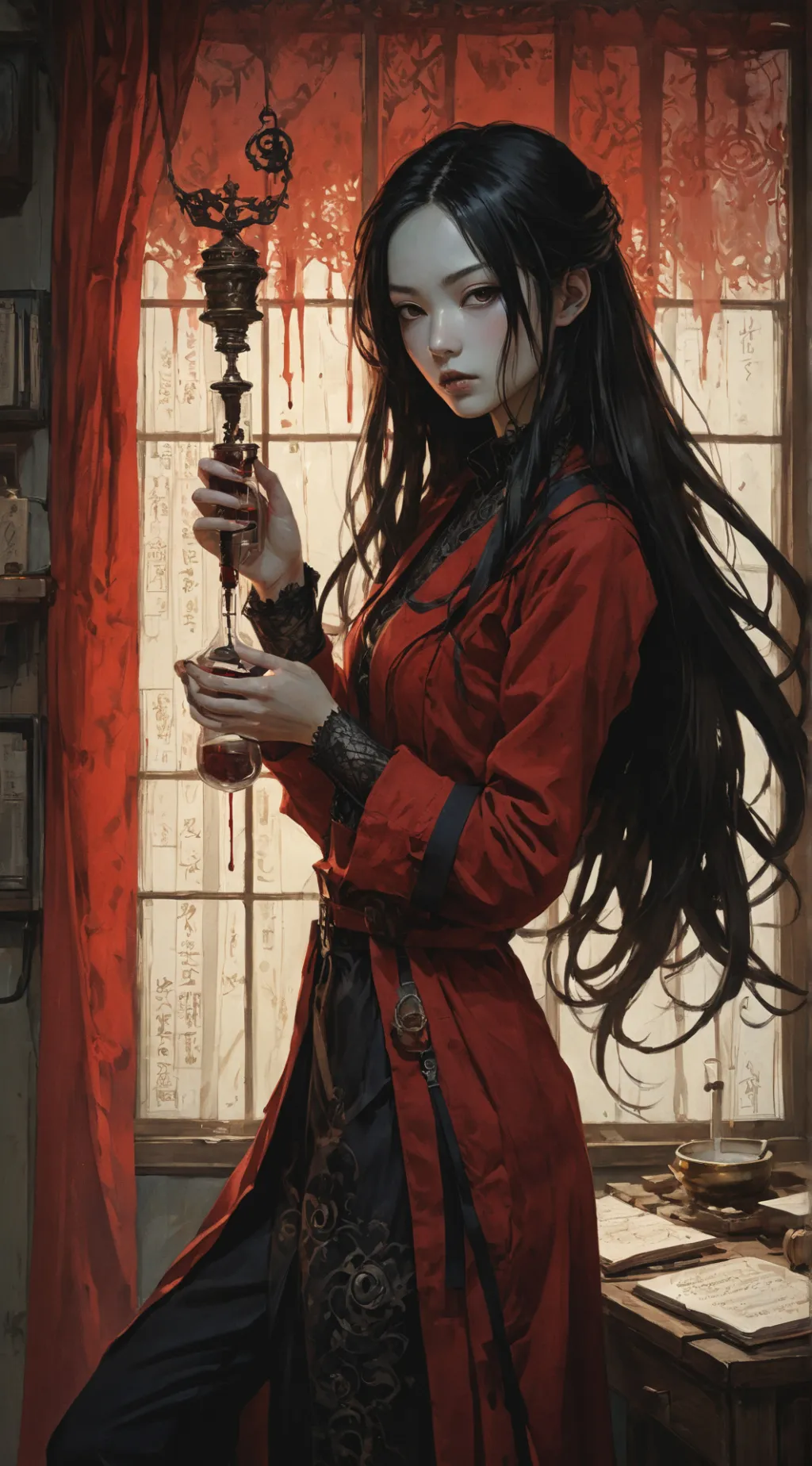 ai character: Rose background