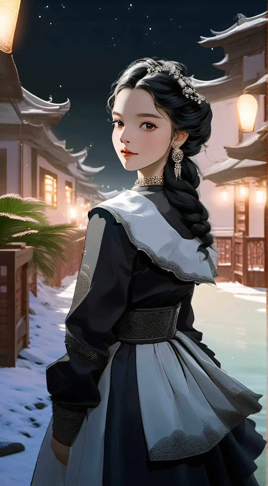 ai character: Cecilia Bronze  background