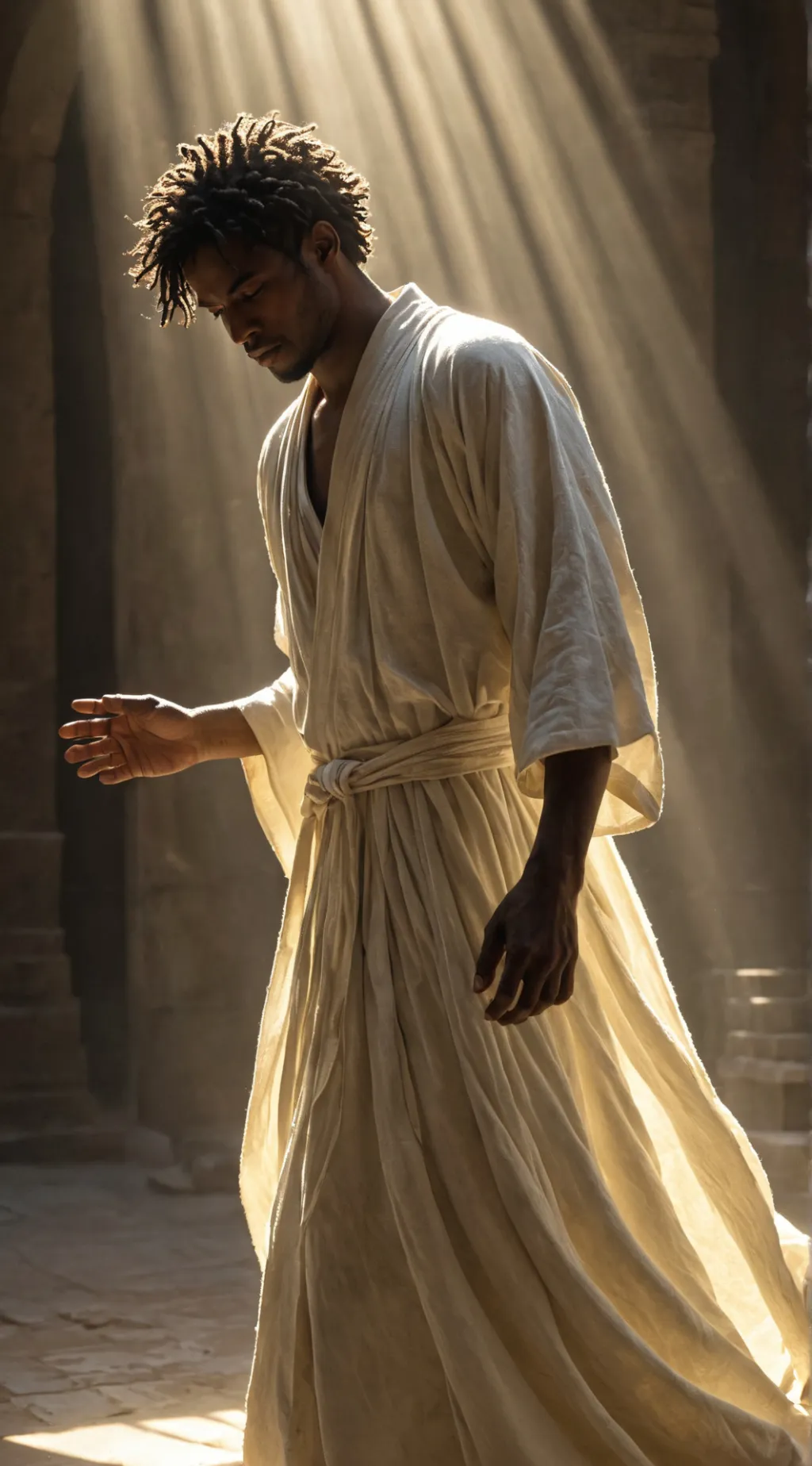 ai character: Jesus Christ  background