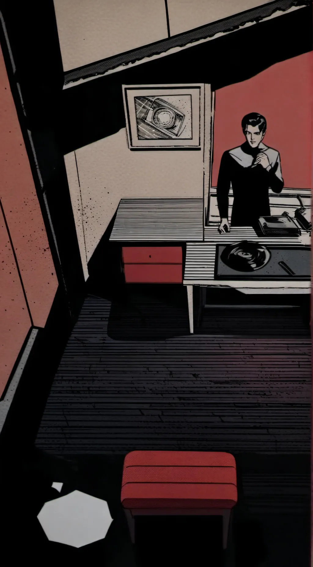 ai character: Dandy touchingroom background