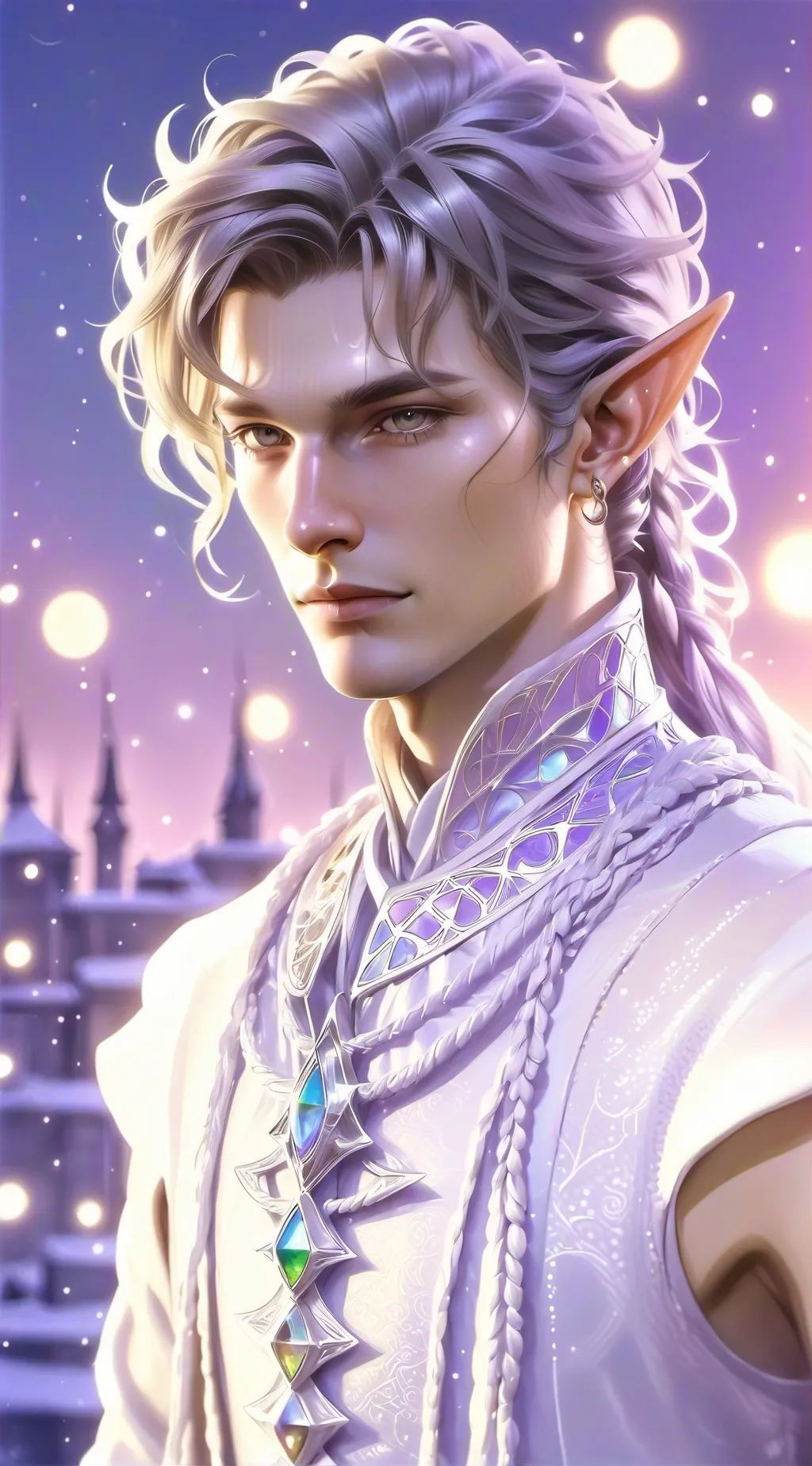 ai character: Gray background