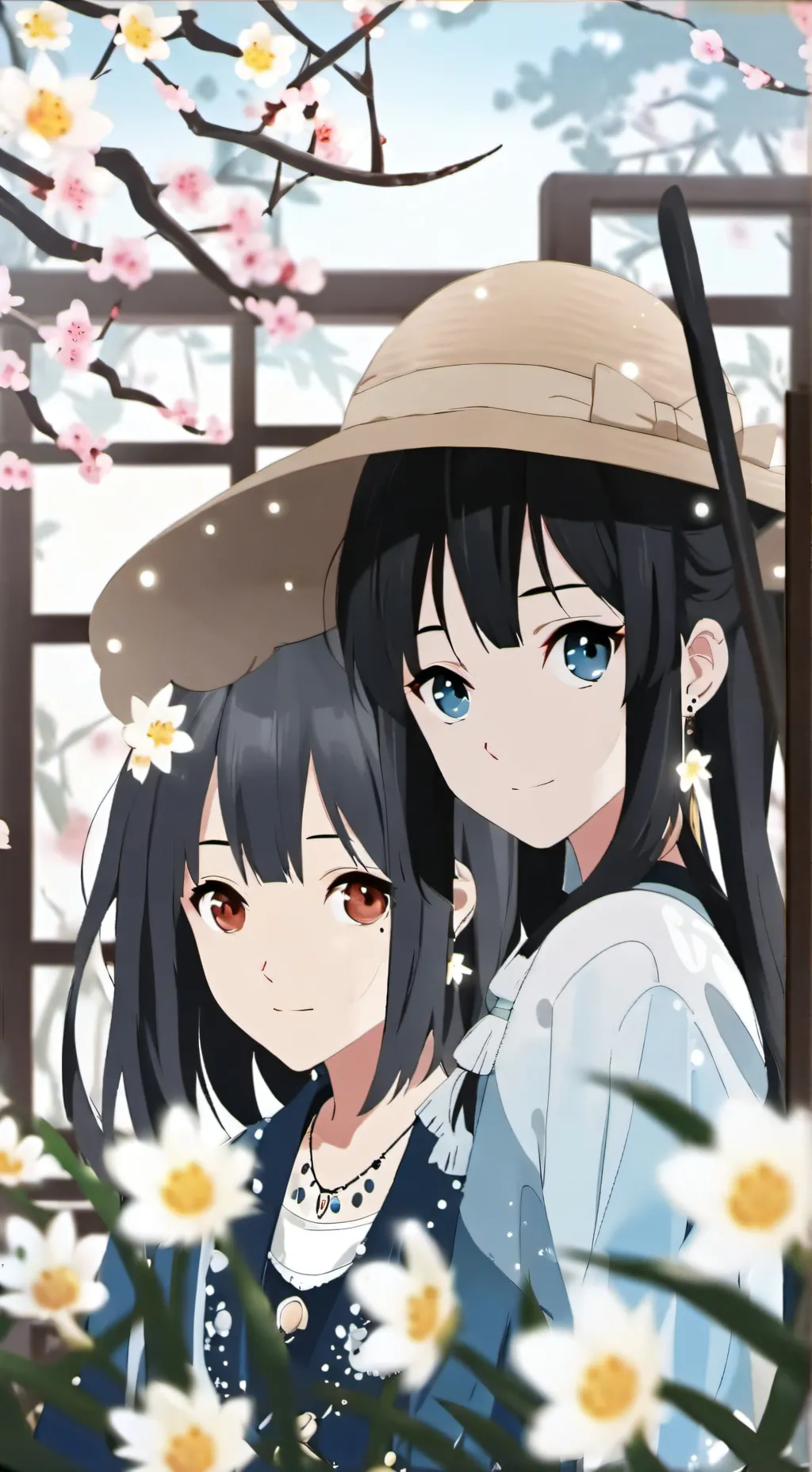 ai character: angela y luz background