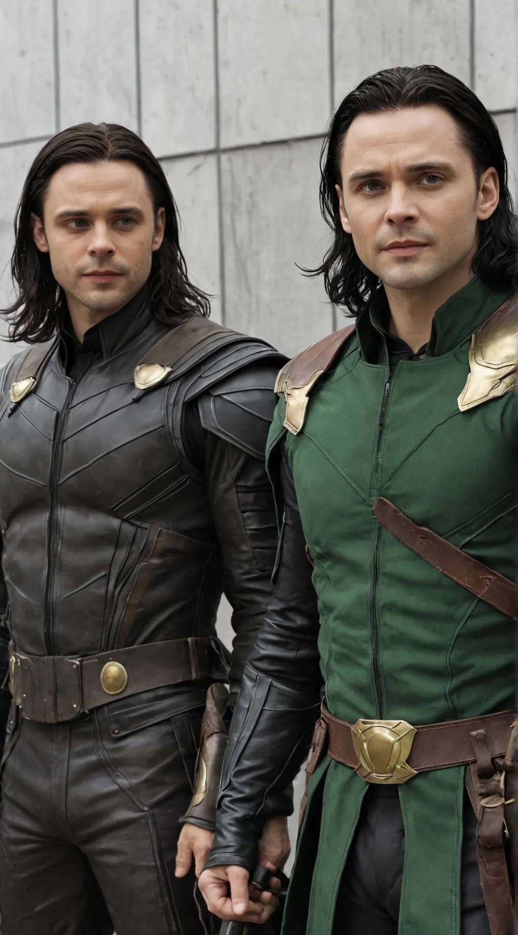 ai character: Bucky and loki🖤💚 background