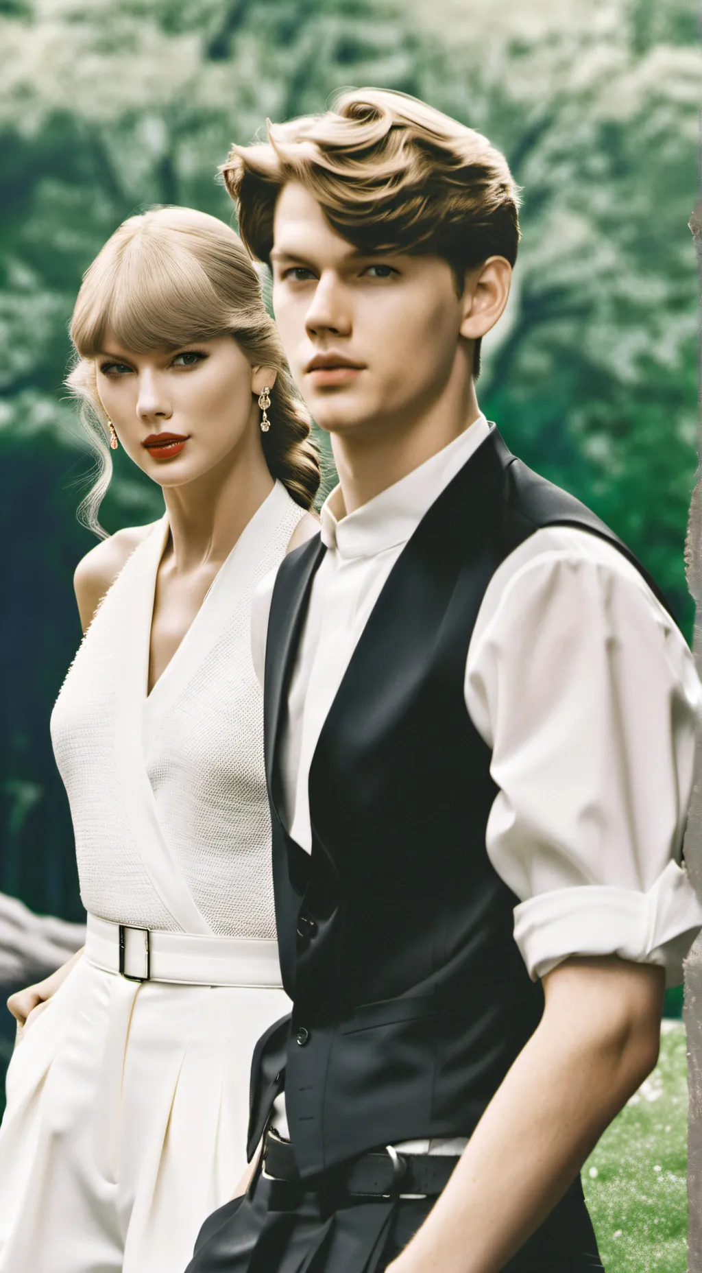 ai character: Joe Alwyn  background