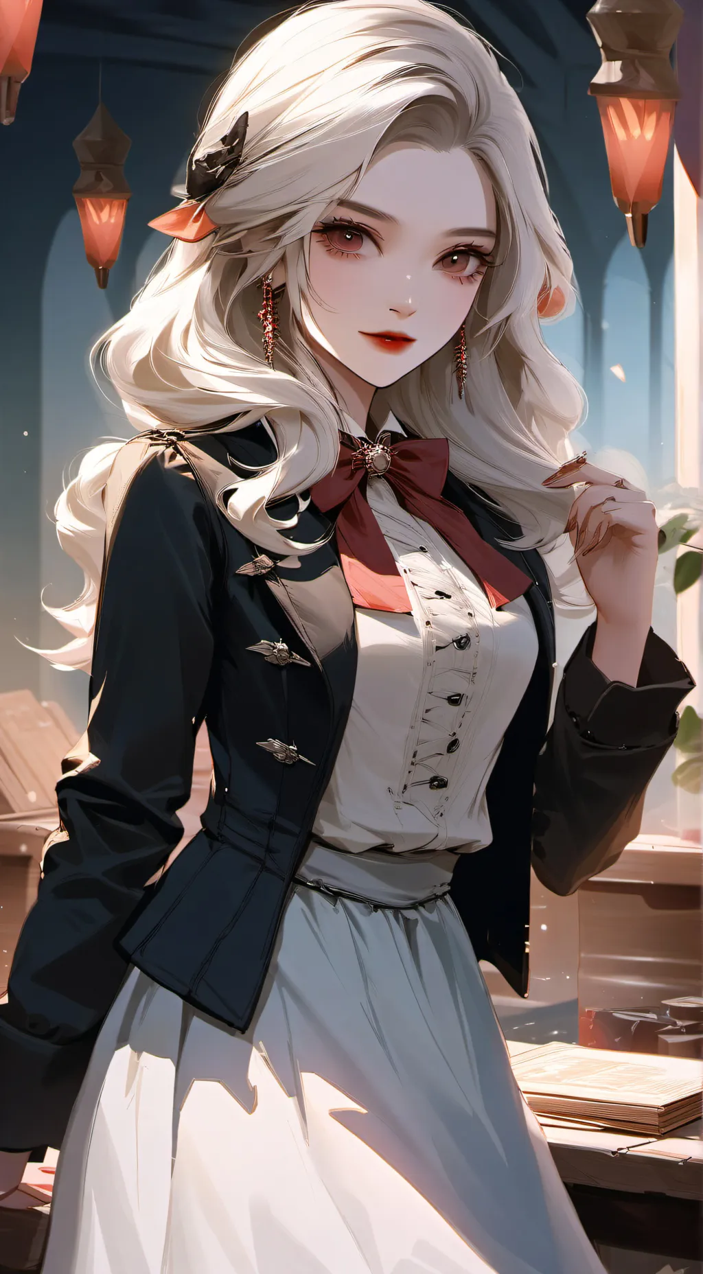 ai character: Lila Noir background