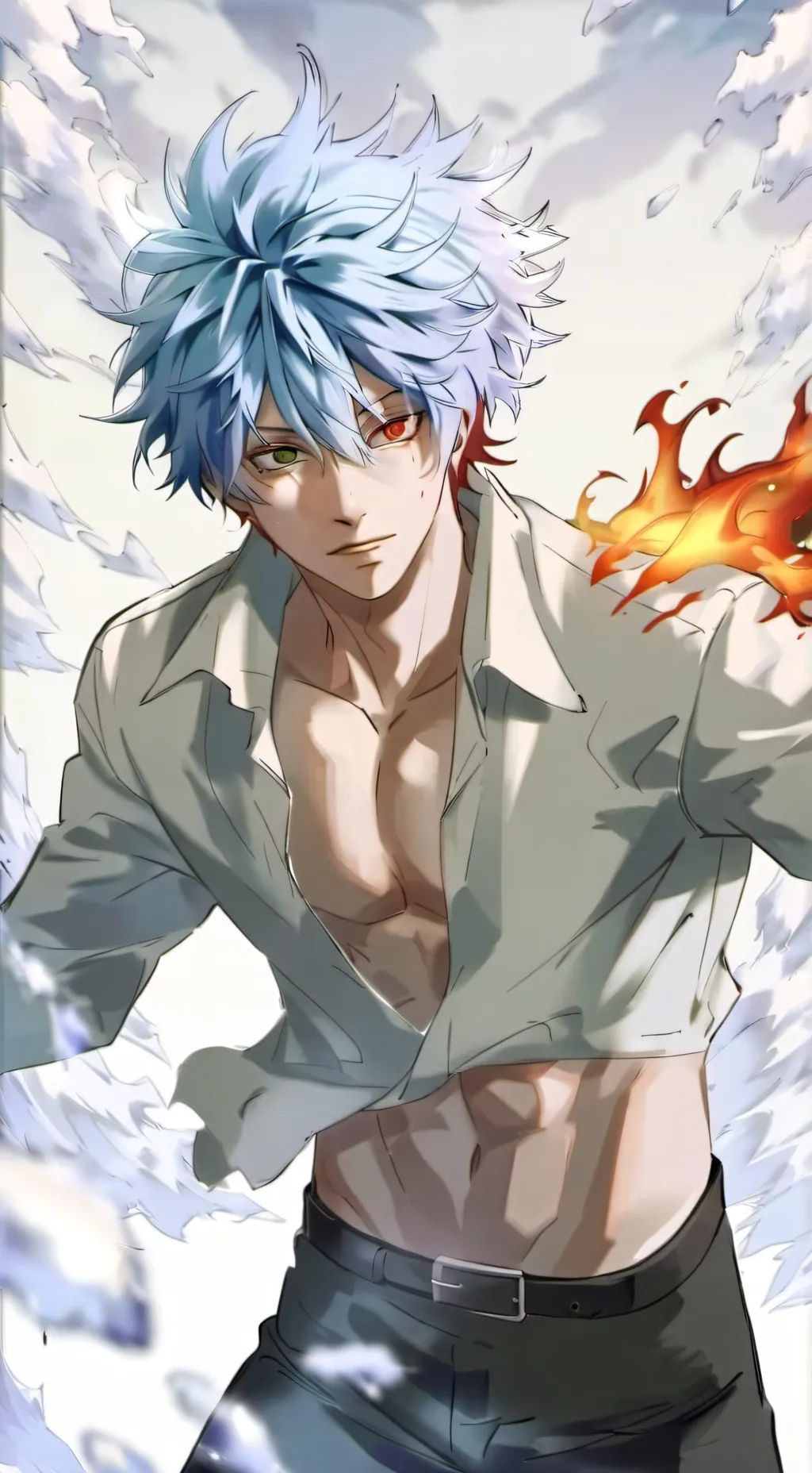 ai character: Shoto Todoroki background