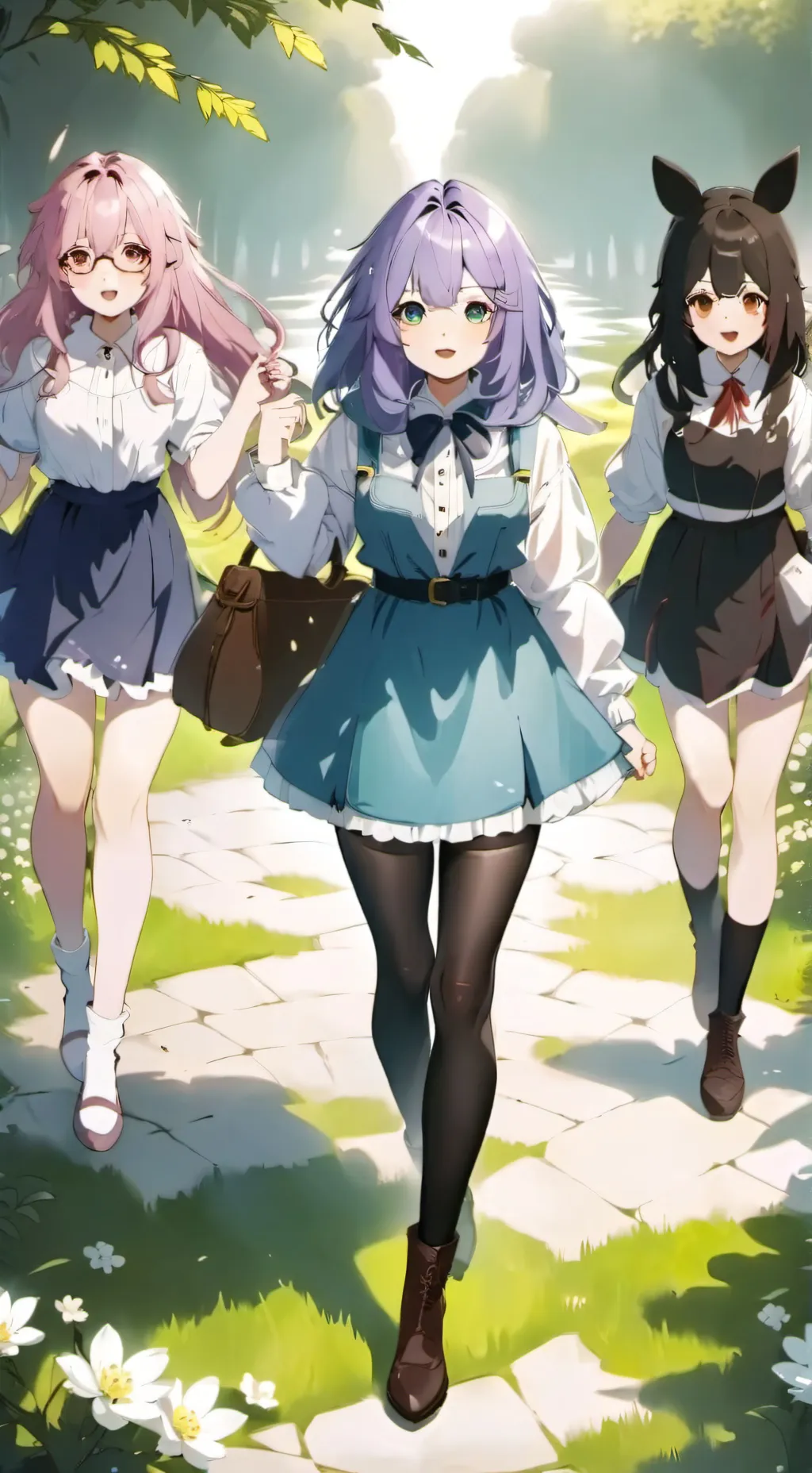 ai character: high school girls  background