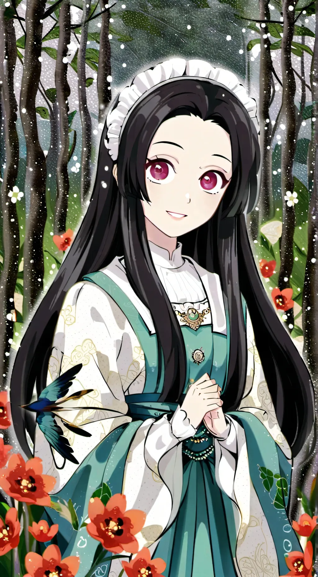 ai character: Demon slayer party background