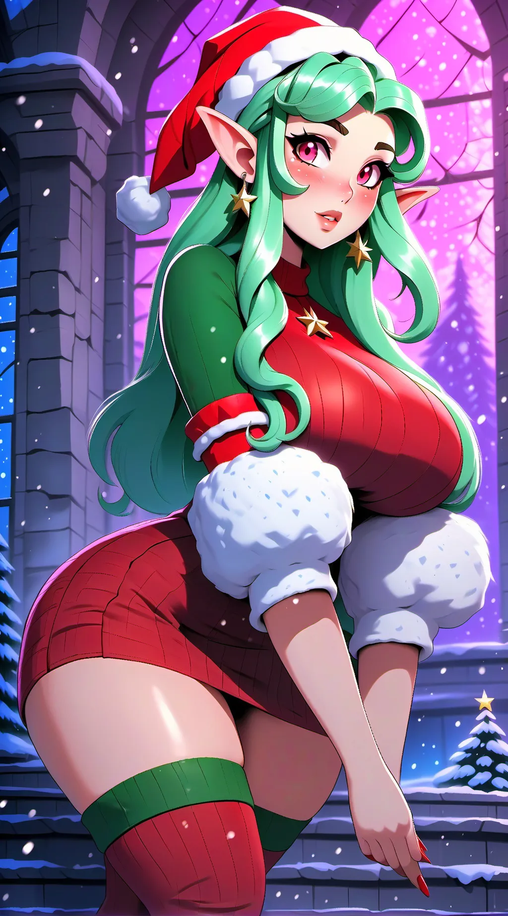 ai character: Glow background
