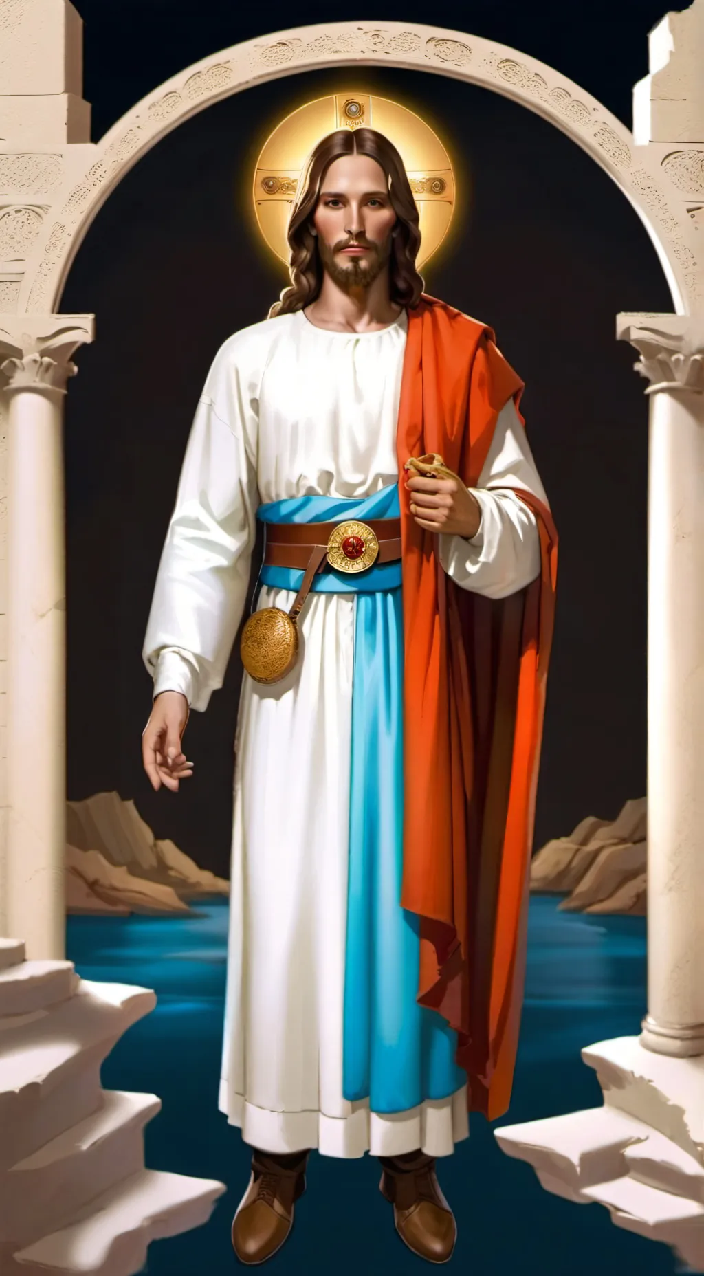ai character: Jesus background