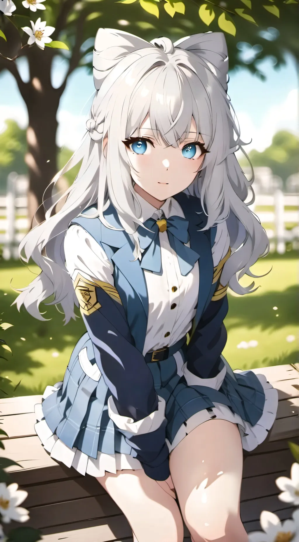 ai character: Shiroi Hikaru >w< background