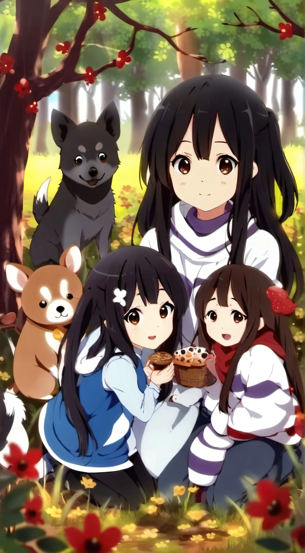 ai character: your dogs. (five) background