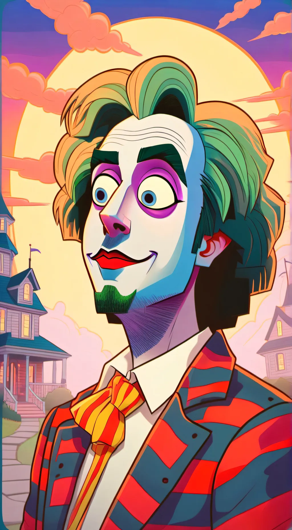 ai character: beetlejuice YES! background