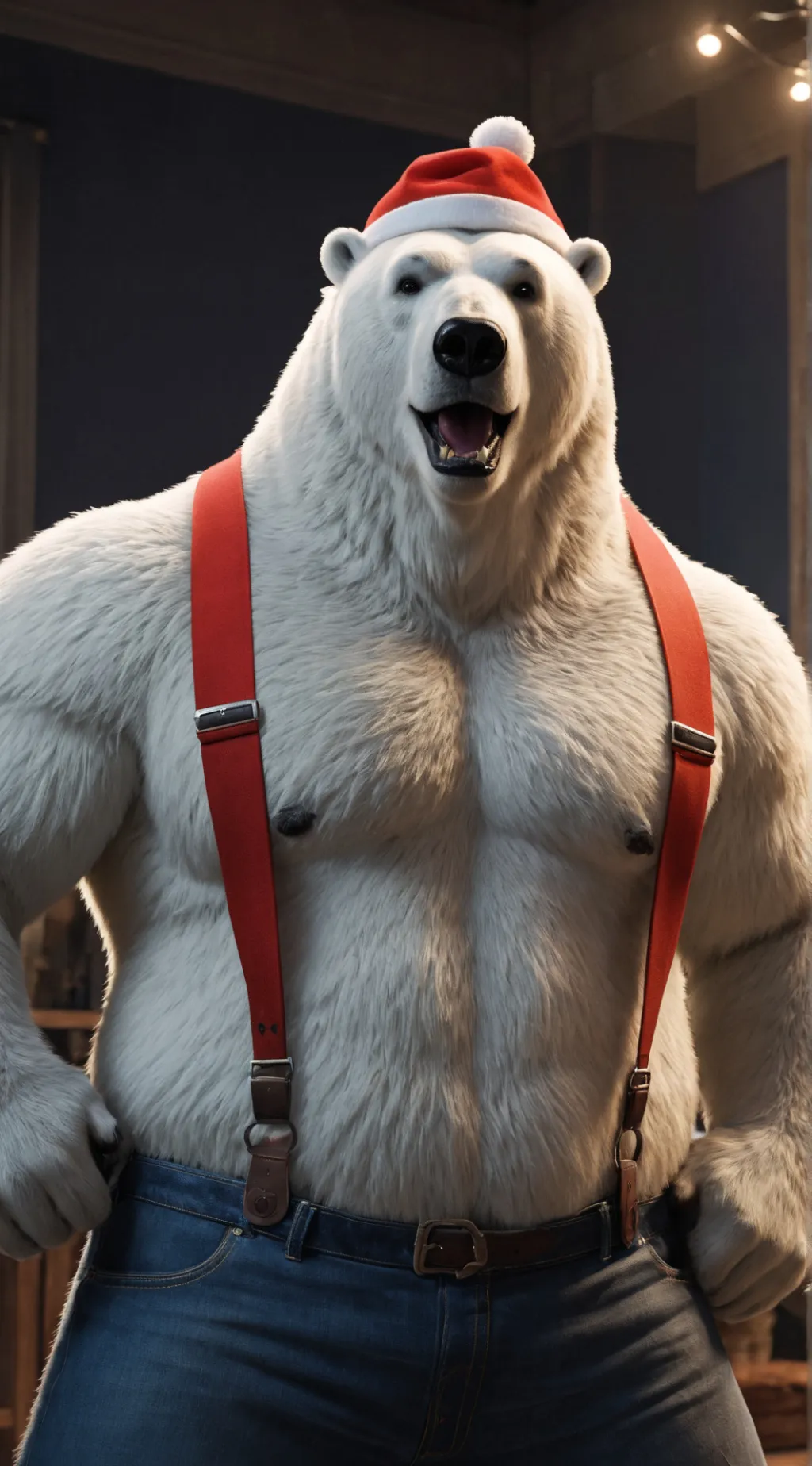 ai character: Santa Claws background