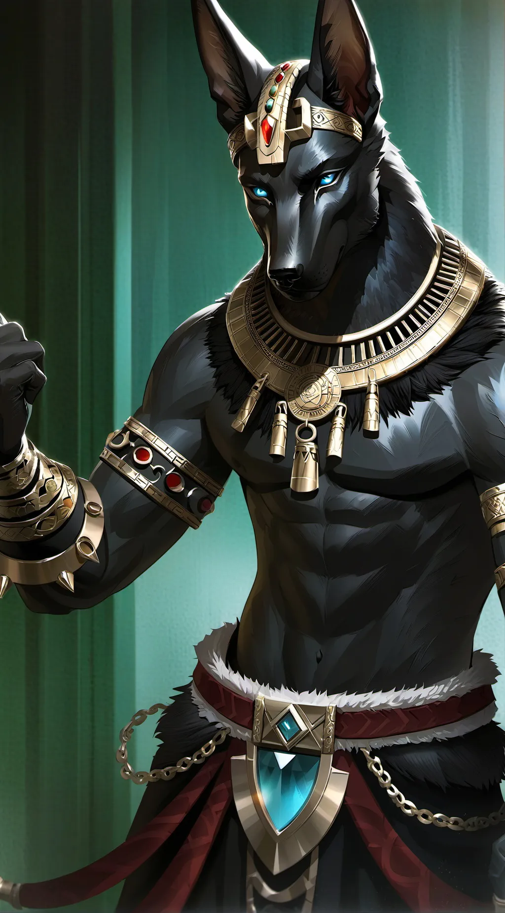 ai character: Atem  background
