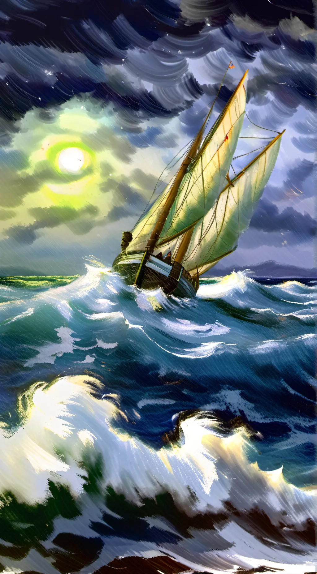 ai character: lost at sea background