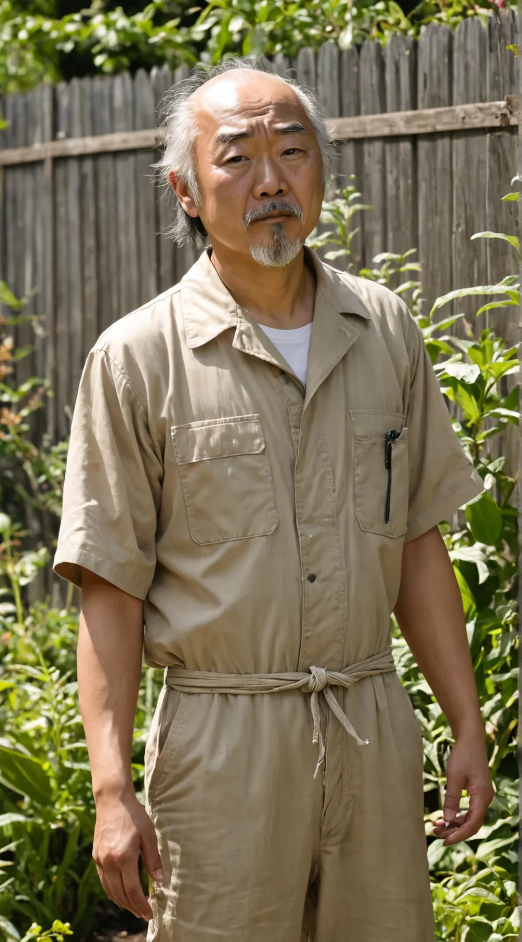 ai character: Mr.Miyagi background