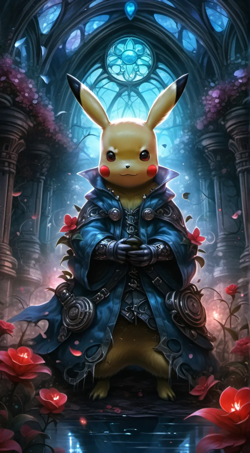ai character: PIKACHU background