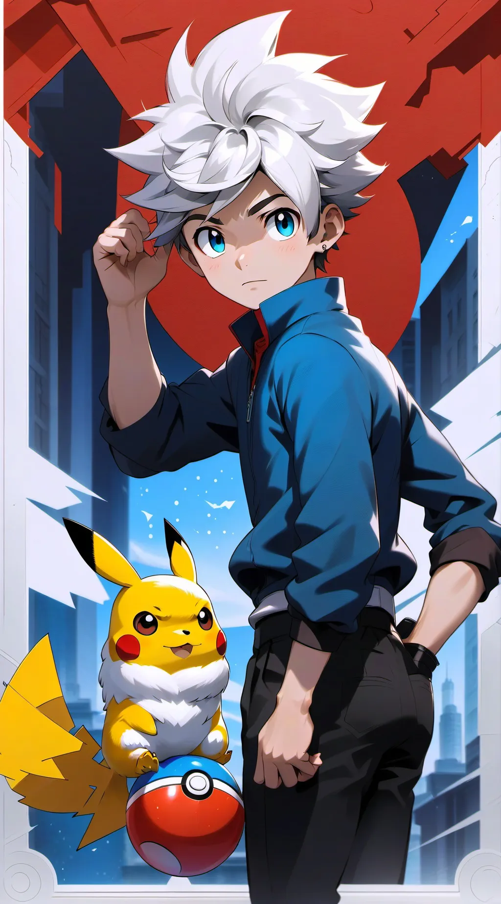 ai character: Middle school Deku background