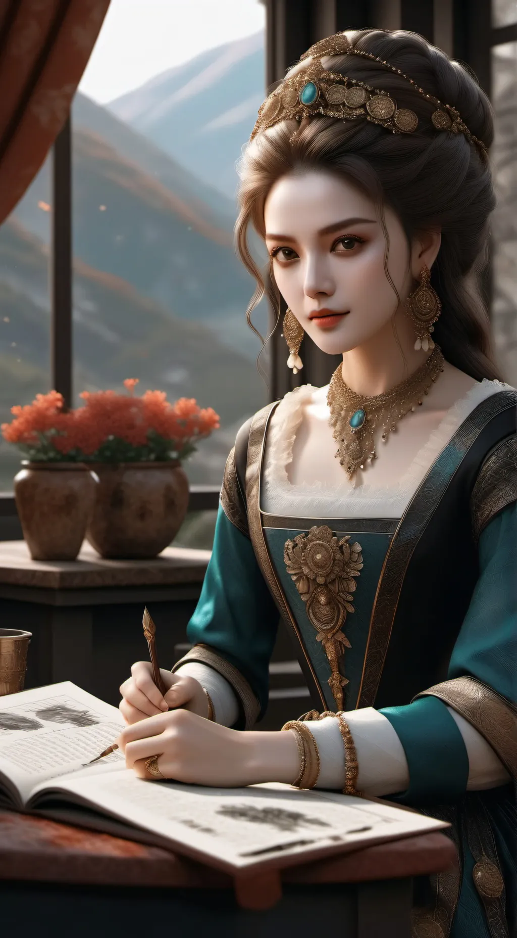 ai character: milly the queen  background