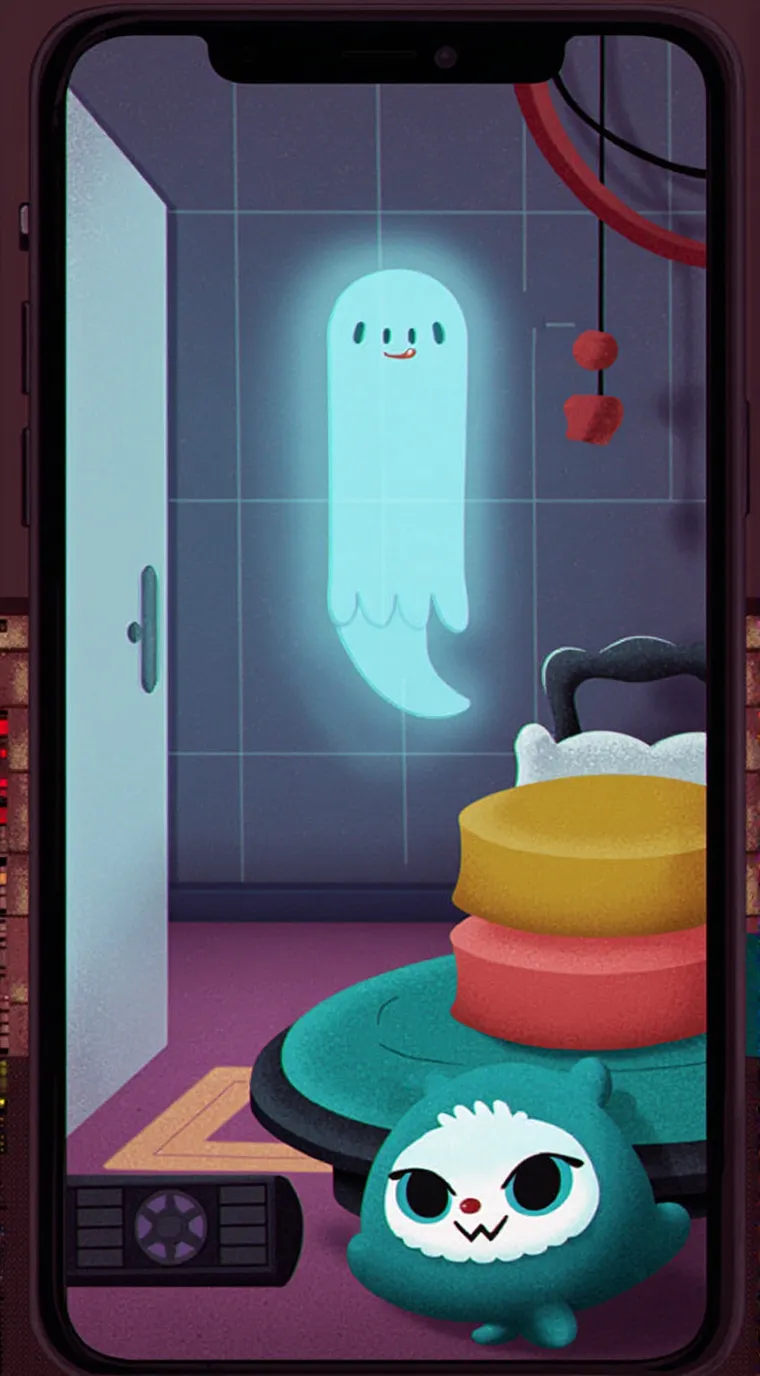 ai character: 👻Fantasmita👻 background