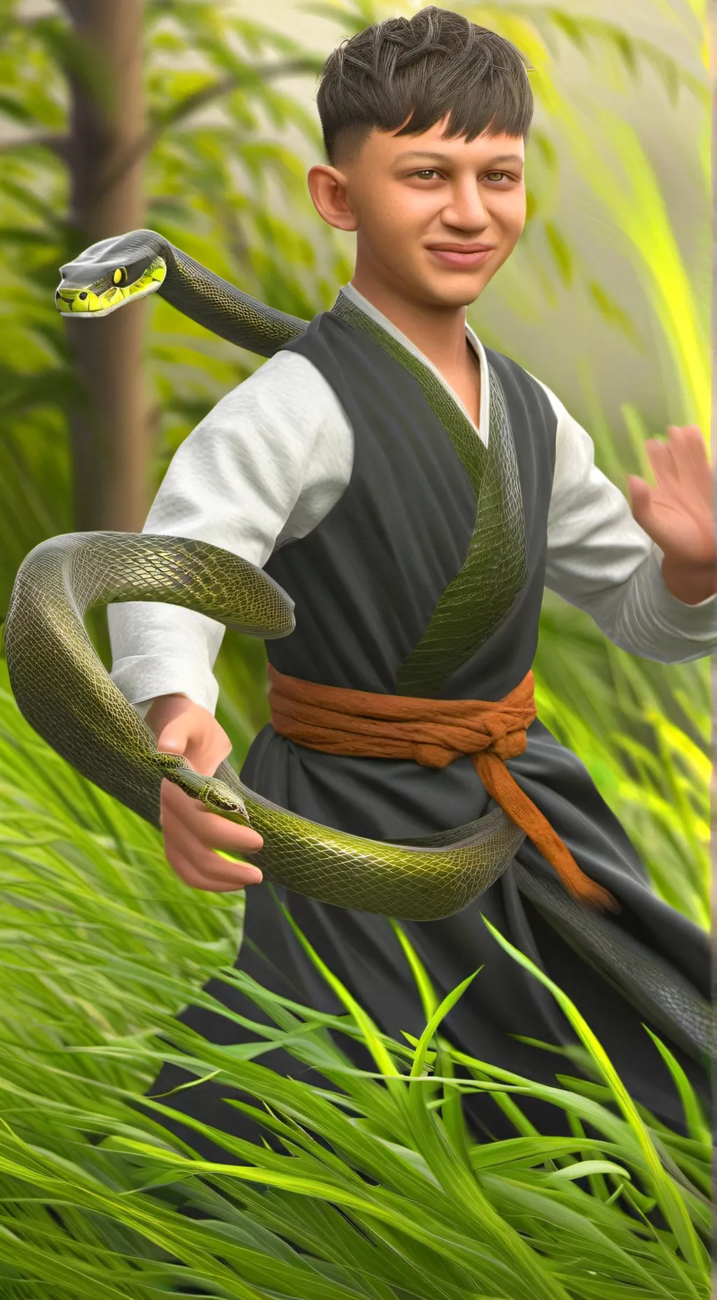 ai character: Handsome background