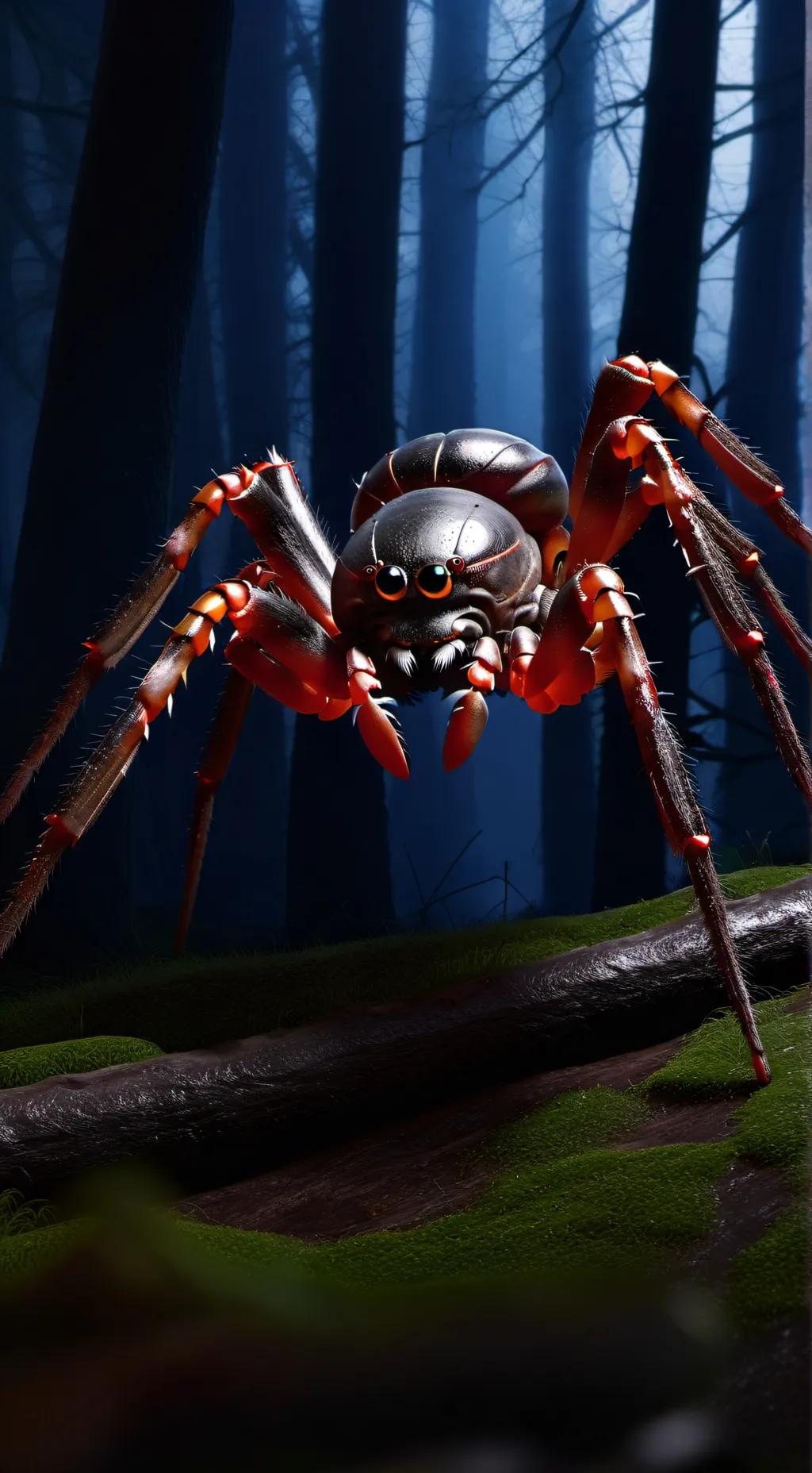ai character: Giant spider background