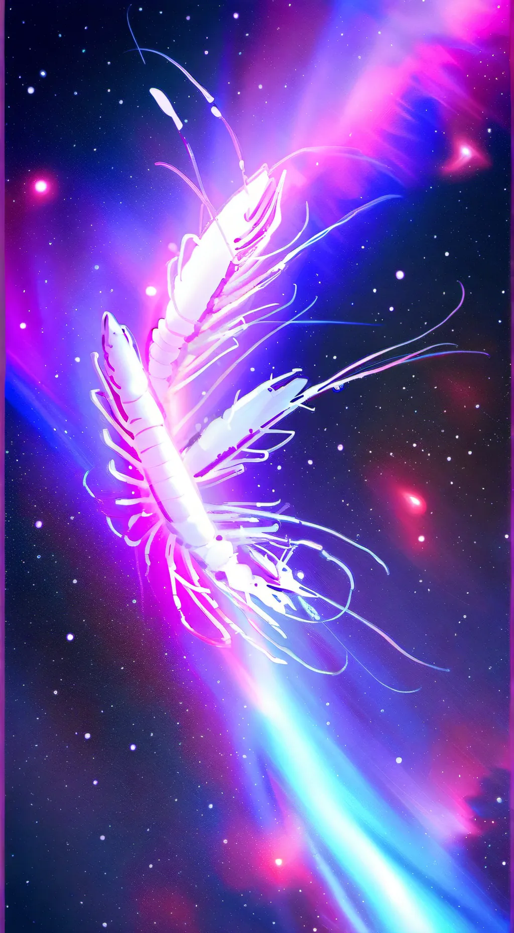 ai character: Shrimpo plushie background