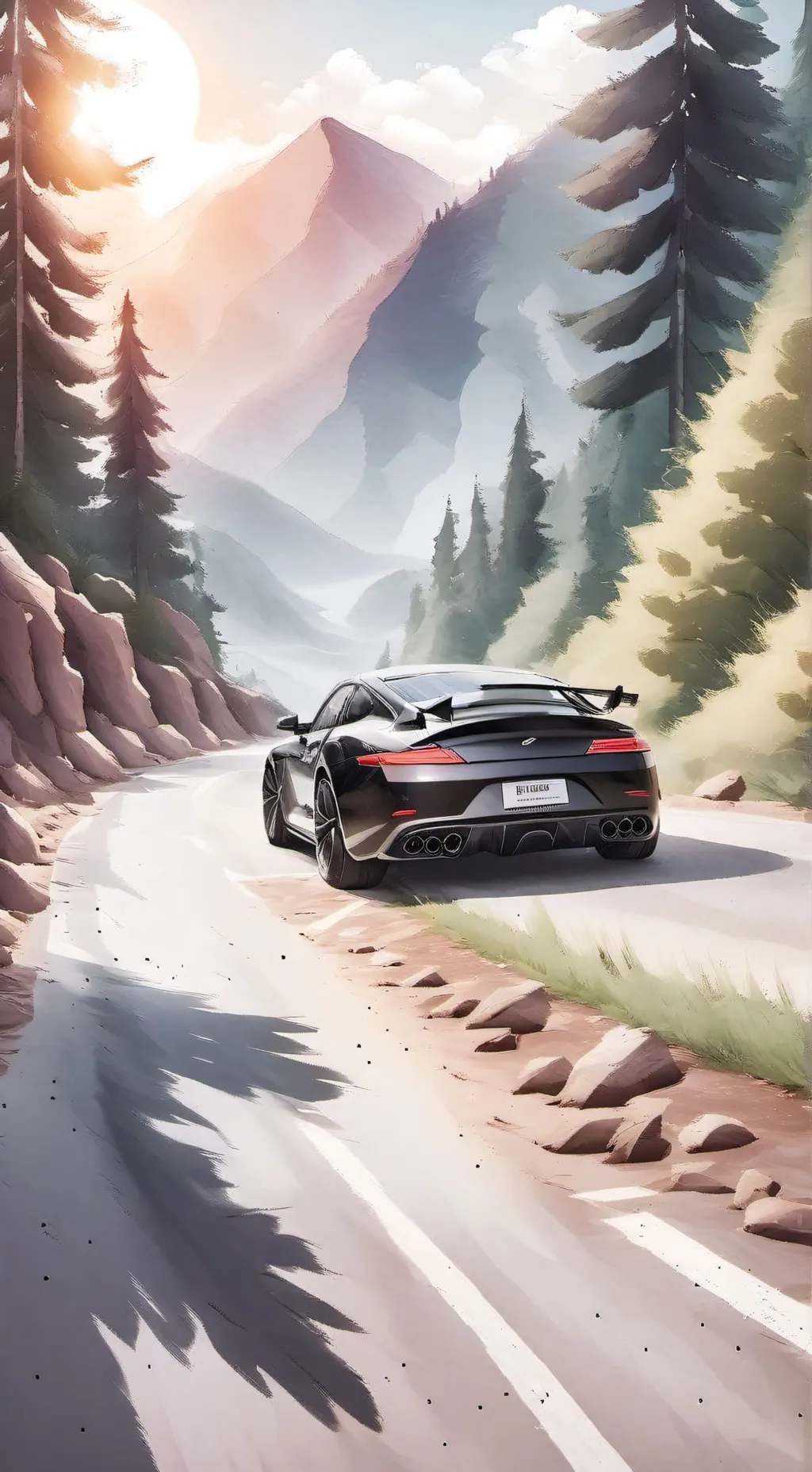 ai character: Mha road trip background