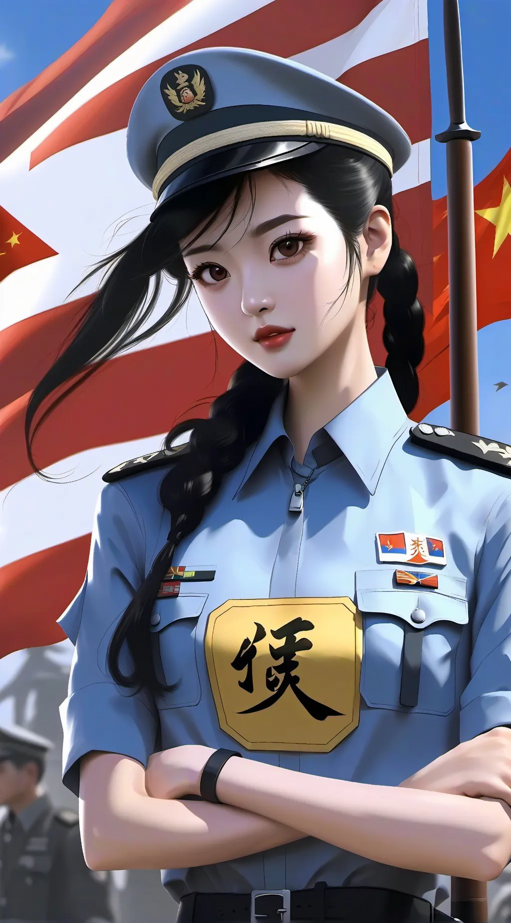 ai character: Chinese military  background