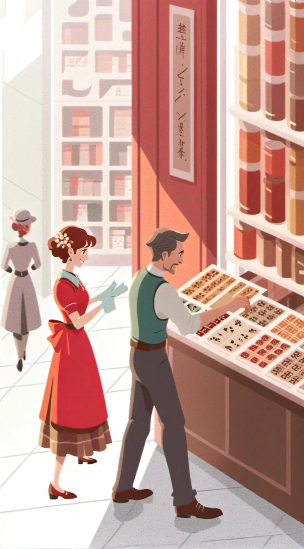 ai character: store simulator  background