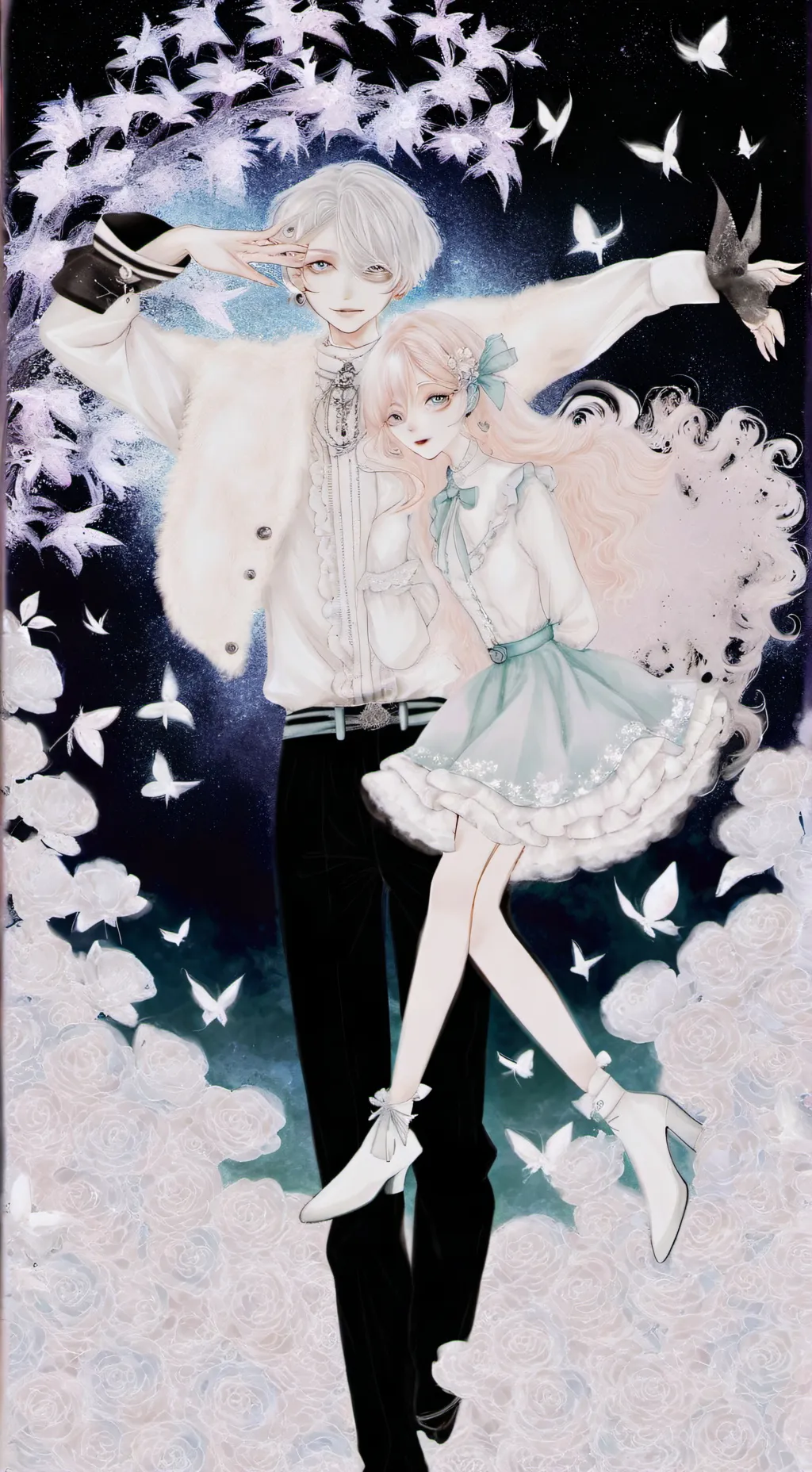 ai character: broken heart.. background