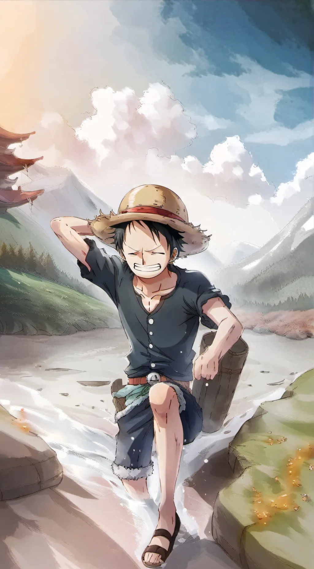 ai character: Ruffy  background