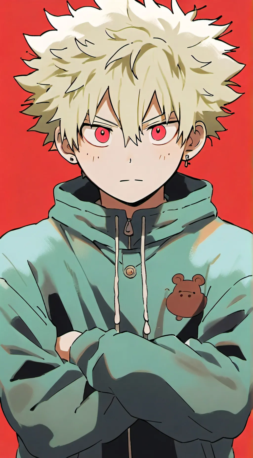 ai character: Katsuki bakugo background